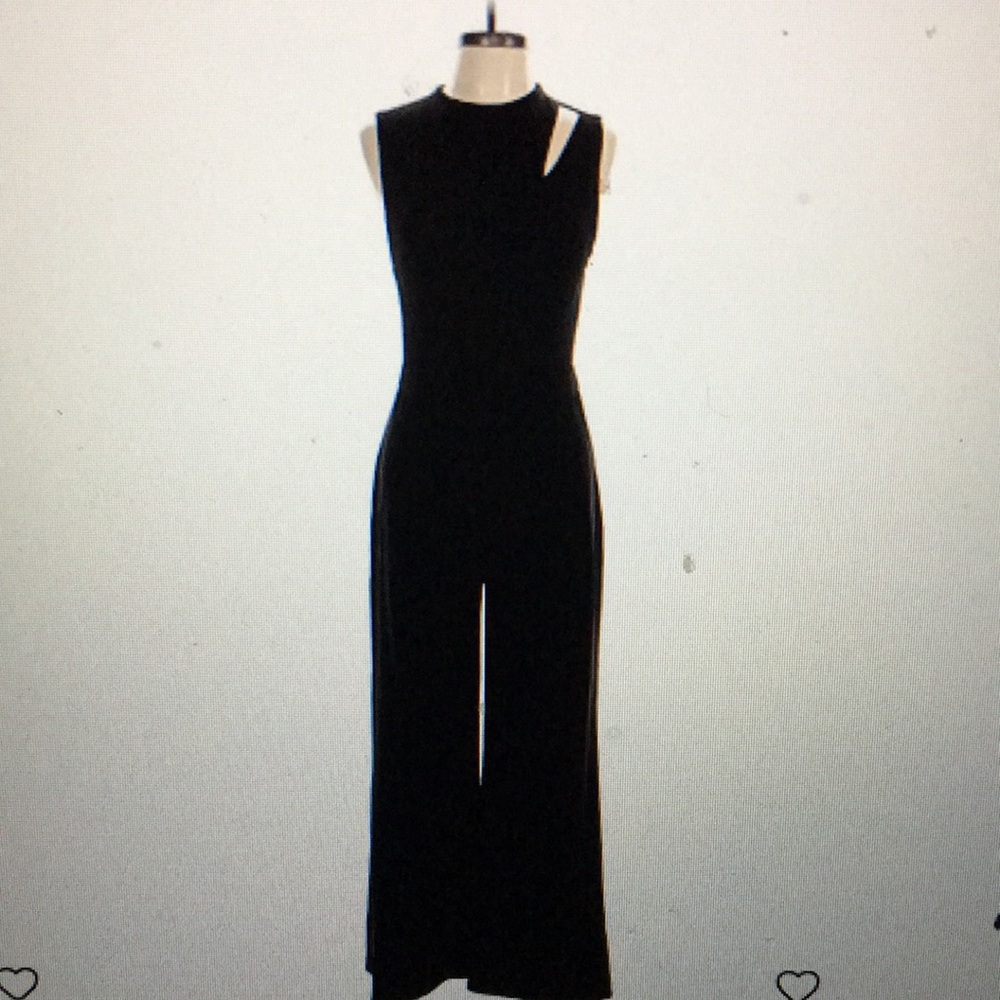 ALICE OLIVIA CUT OUT Black Sleeveless Jumpsuit NWT